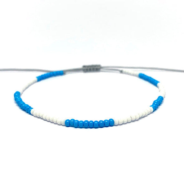 2MM BEADS CANCUN WHITE AND SUMMER BLUE