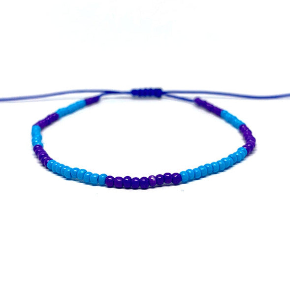2MM BEADS CANCUN SUMMER BLUE AND PURPLE