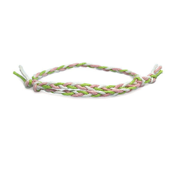 ETHNIC WIND COTTON ROPE GREEN /PINK