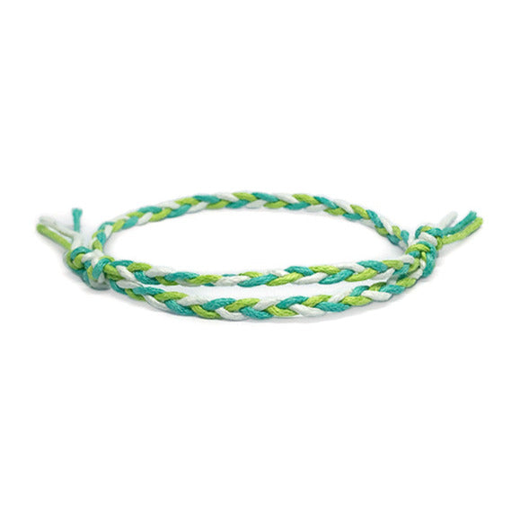 ETHNIC WIND COTTON ROPE MILITARY GREEN/TURQUOISE